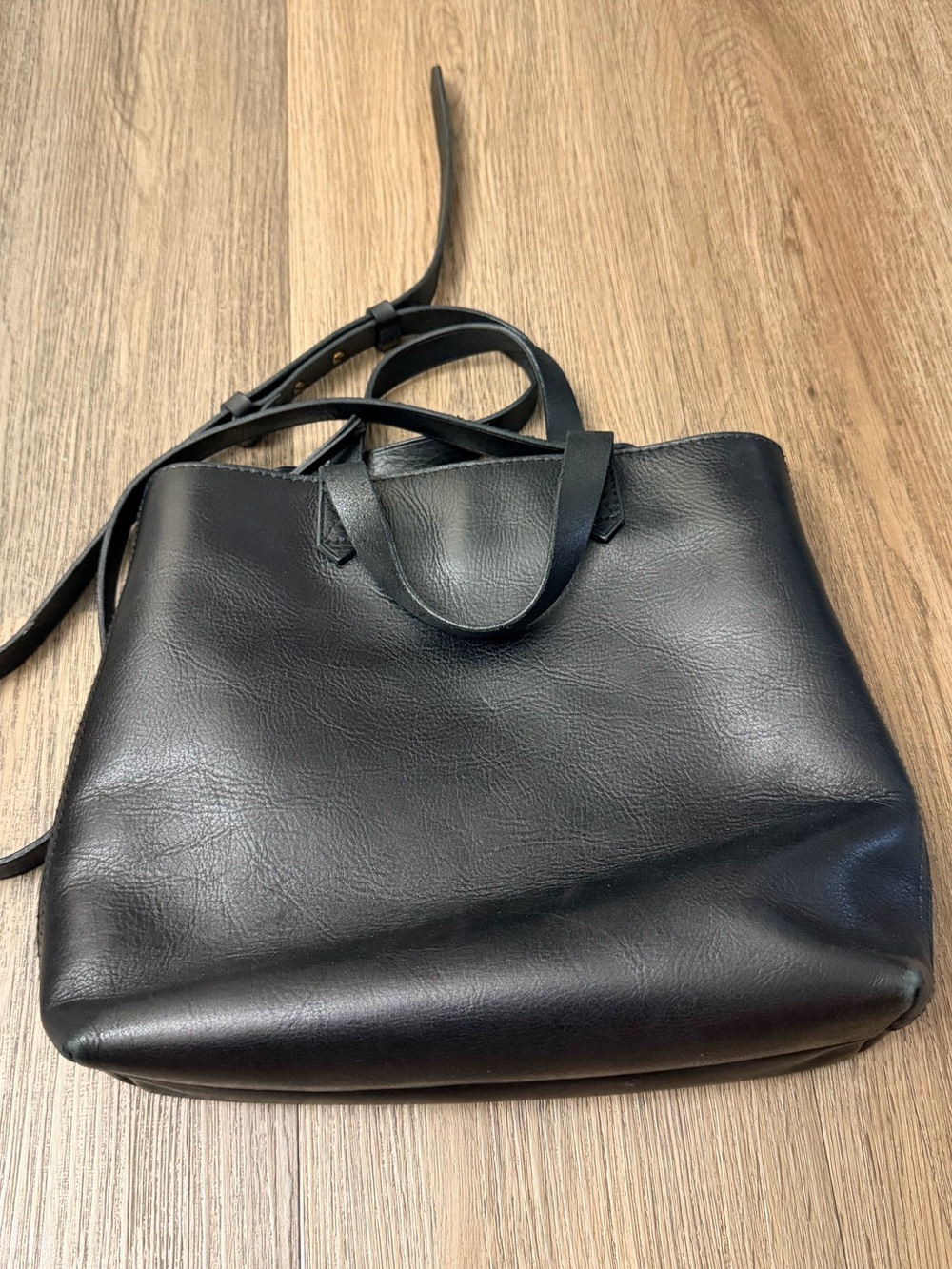 Madewell Black Leather Crossbody bag
